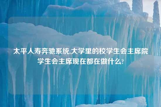 太平人寿奔驰系统,大学里的校学生会主席院学生会主席现在都在做什么?
