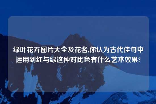 绿叶花卉图片大全及花名,你认为古代佳句中运用到红与绿这种对比色有什么艺术效果?