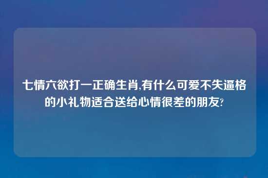 七情六欲打一正确生肖,有什么可爱不失逼格的小礼物适合送给心情很差的朋友?