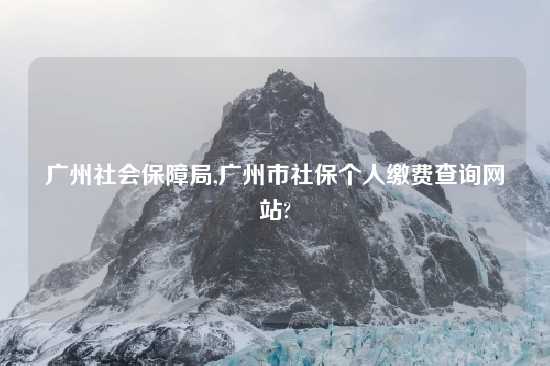 广州社会保障局,广州市社保个人缴费查询网站?