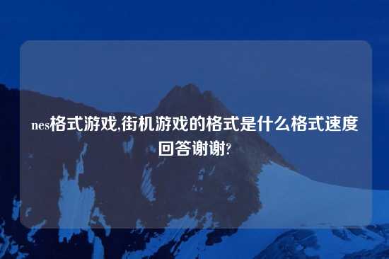 nes格式游戏,街机游戏的格式是什么格式速度回答谢谢?