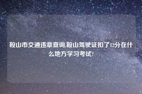 鞍山市交通违章查询,鞍山驾驶证扣了12分在什么地方学习考试?