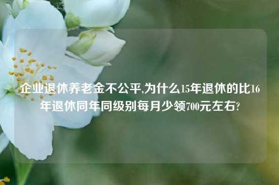 企业退休养老金不公平,为什么15年退休的比16年退休同年同级别每月少领700元左右?