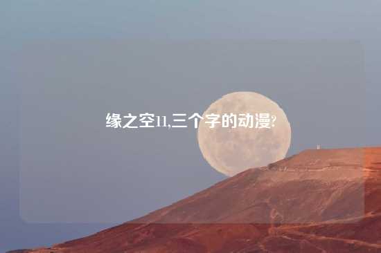 缘之空11,三个字的动漫?