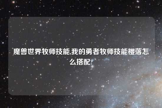 魔兽世界牧师技能,我的勇者牧师技能樱落怎么搭配?