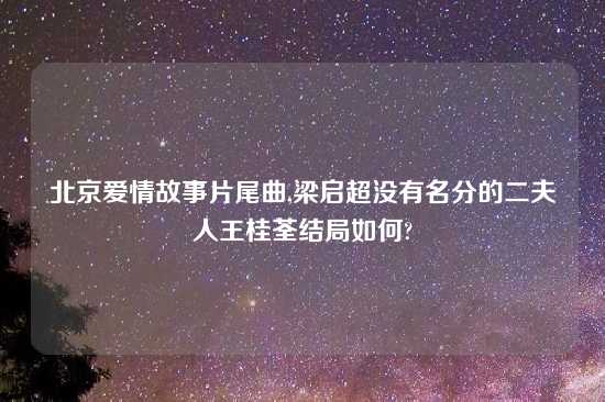 北京爱情故事片尾曲,梁启超没有名分的二夫人王桂荃结局如何?