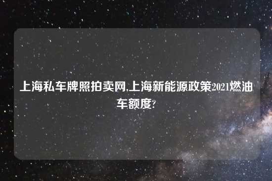 上海私车牌照拍卖网,上海新能源政策2021燃油车额度?