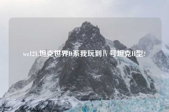 wz121,坦克世界D系我玩到Ⅳ号坦克H型?
