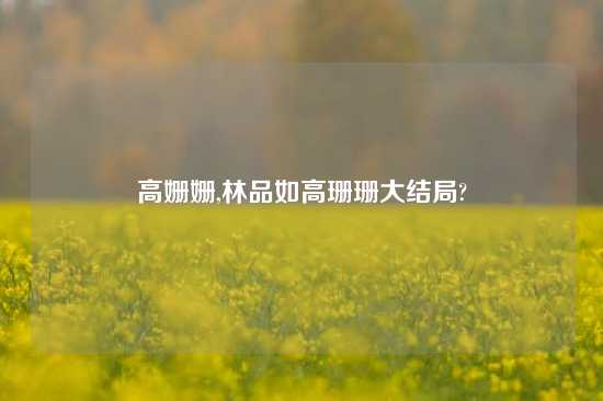 高姗姗,林品如高珊珊大结局?