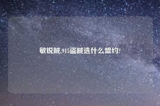 敏锐贼,915盗贼选什么盟约?