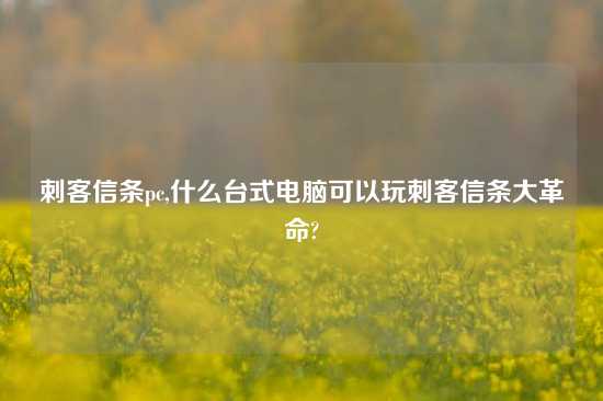 刺客信条pc,什么台式电脑可以玩刺客信条大革命?