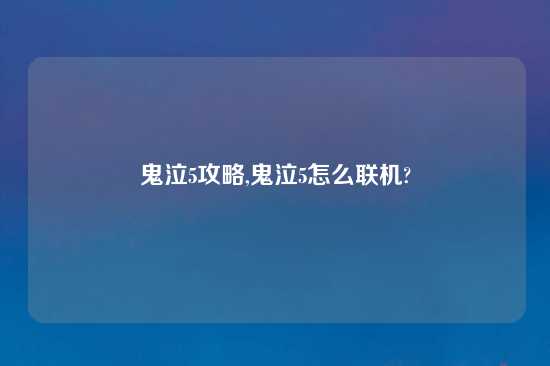 鬼泣5攻略,鬼泣5怎么联机?