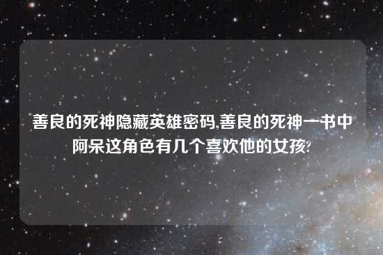 善良的死神隐藏英雄密码,善良的死神一书中阿呆这角色有几个喜欢他的女孩?