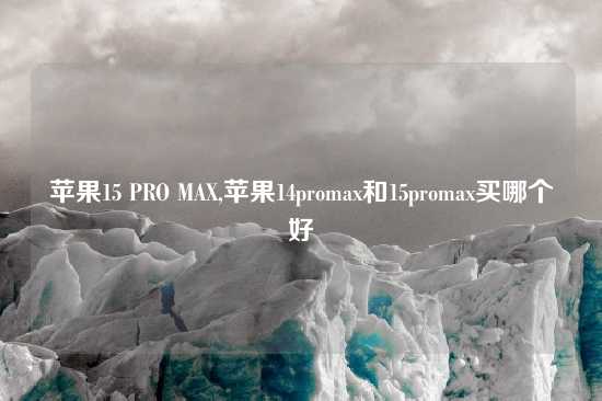 苹果15 PRO MAX,苹果14promax和15promax买哪个好