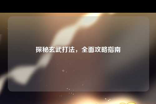 探秘玄武打法，全面攻略指南